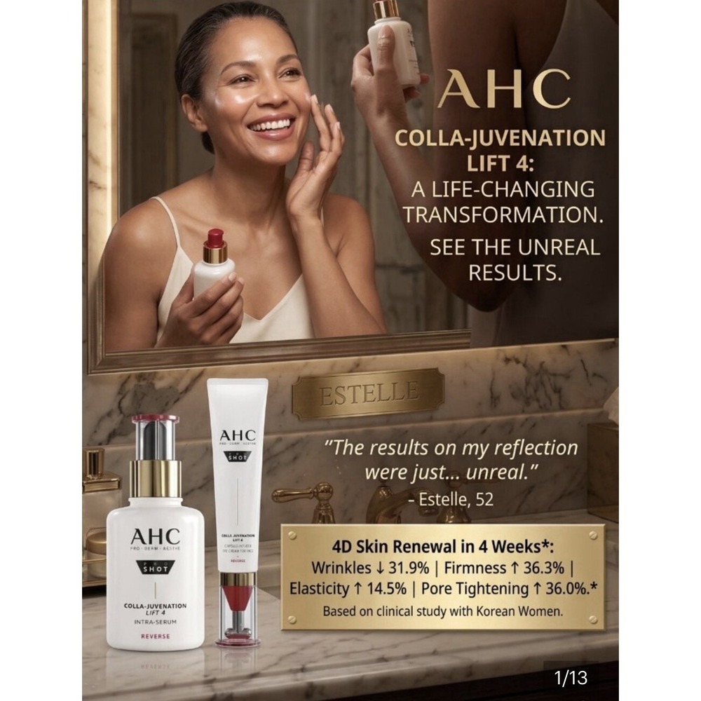 AHC Pro Shot Colla-Juvenation Serum + Eye Cream (1.35‎ oz. + 1 oz). NWT